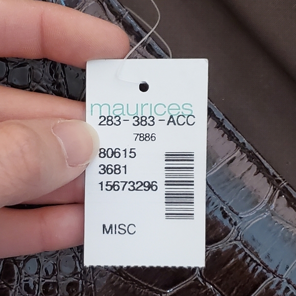 Maurices Brown Snakeskin Crocodile Cheetah Print Clutch Bag Purse - Picture 8 of 8